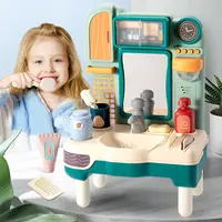 Çok fonksiyonlu lavabo lavabo oyna Pretend oyuncak çocuklar kapalı uyarılmış diş fırçalama lavabo oyuncak seti ışıkları ile ses