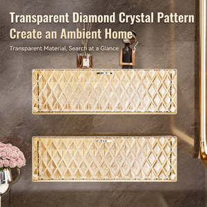 Modern Luxury Wall Mounted Storage <b>Box</b> With Sloped Opening For Bathroom Skincare And Cosmetics Organization - Product Image 5