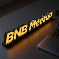 Lettres lumineuses LED miniatures pour bureau, enseigne de table personnalisée, signalétique lumineuse de bureau sur mesure OEM ODM