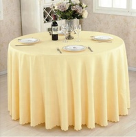 Nappe de couleur unie rectangulaire ronde 100% polyester pour fête d'anniversaire de restaurant de mariage