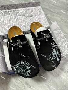 Manufacturer Custom Unisex Graffiti Cross <strong>Clog</strong> <strong>Shoes</strong> High Quality Genuine Leather Anti Slippery Cork Sole <strong>Clog</strong> <strong>Shoes</strong> <strong>for</strong> Men - Product Image 2