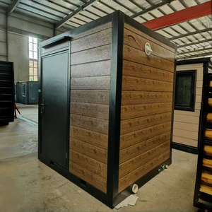 Cette petite maison conteneur comprend une salle de bain préfabriquée de haute qualité, équipée d'un lavabo, d'une toilette et d'une douche. - Product Image 4