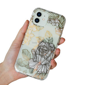 De brillante flor híbrido teléfono móvil claro impresión IMD <span class=keywords><strong>para</strong></span> <span class=keywords><strong>iPhone</strong></span> <span class=keywords><strong>12</strong></span> <span class=keywords><strong>Mini</strong></span> <span class=keywords><strong>12</strong></span> Pro Max caso - Product Image 1