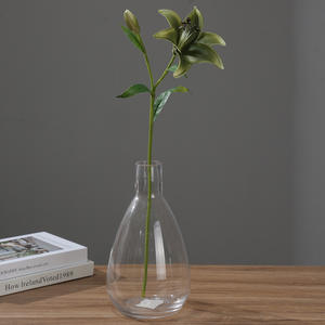 <span class=keywords><strong>Fiori</strong></span> Artificiali di Giglio in <span class=keywords><strong>Vaso</strong></span>, Effetto Realistico, Arancioni, Composizioni di <span class=keywords><strong>Fiori</strong></span> Finti in Seta per Autunno, Centrotavola Decorativo per Casa - Product Image 4