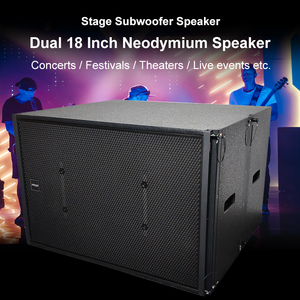 Grandes enceintes professionnelles de sonorisation à <span class=keywords><strong>double</strong></span> aimant néodyme, haut-parleur de basses passif pour scène, subwoofer <span class=keywords><strong>double</strong></span> 18 pouces à aimant néodyme - Product Image 2