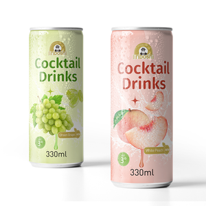 Grosir Label pribadi Refresh Peach Lemon Vody anggur buah campuran rasa Vodka Soda manis alkohol kaleng minuman koktail - Product Image 1