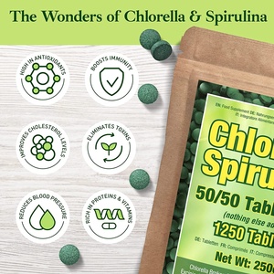 Complément alimentaire de spiruline en comprimés de haute qualité, soutien immunitaire, emballage OEM - Product Image 2