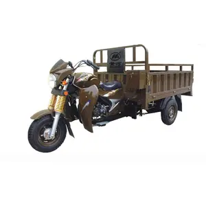 150cc Achteras Van Cargo Onderdeel Fietstaxi Docker Carrying Ladingen Volwassen Tandem Gemotoriseerde Grote Wiel Driewieler