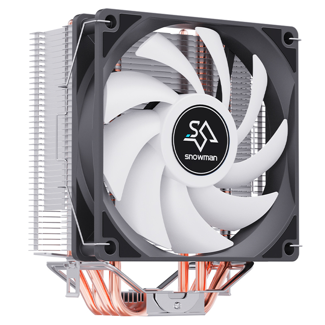SNOWMAN 4 Heat Pipes CPU Cooler PWM 4 Pin 120mm NO LED Custom PC Radiator Intel LGA 1700 1150 1151 AM4 AM5 Quiet CPU Cooling Fan