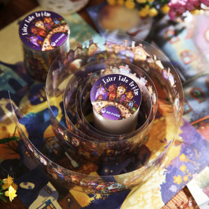 1 rollo de cinta Fairy Tale Corridor Series Fairy Tale Castle Theme Material de decoración hecho a mano Loop Paste - Product Image 2