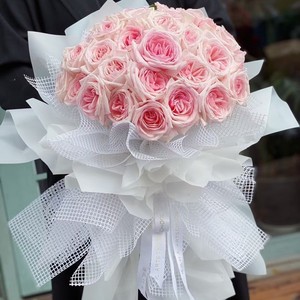 Grid Mesh Floral Wrapping Net Hard Yarn Net Liner For Bouquet Gift Wrapping Outer Layer Flower Shop Supplies - Product Image 2