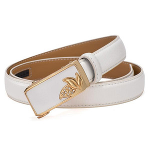 LQbelt New Fashion Women Automatic Buckles Belt Leather Belts for Woman Ratchet Belts Factory Wholesale - Product Image 2