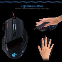 Pas cher professionnel haute DPI 5500 LED arc-en-ciel lumière souris de jeu USB filaire souris de jeu pour ordinateur portable ordinateur de bureau souris de jeu