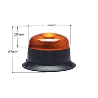 3 Lampu Rotator Mikro Beacon 18 LED ECE R65 120 Kedip IP66 DC 12-24V Amber Lampu Peringatan Strobo Berputar Garansi 3 Tahun