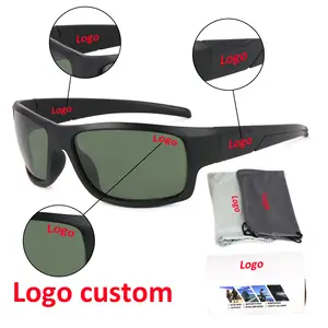 Classic Sport Style Wrap Around Custom Logo Night Vision Sunglasses Polarized Night Driving Glasses For Men