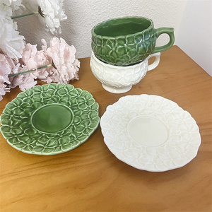 Tasse à café en céramique <span class=keywords><strong>de</strong></span> style rétro britannique avec poignée, service <span class=keywords><strong>de</strong></span> thé <span class=keywords><strong>de</strong></span> l'après-midi sûr et sûr, assiette créative pour desserts et collations - Product Image 5