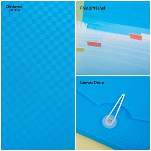 A4 13 Grid Expanding File <b>Folder</b> Multi-layer Large Capacity PP Plastic Document Organizer with String Closure <b>for</b> Office <b>School</b> - Product Image 3