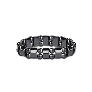 Braccialetto di ematite nera a magneti elastici energetici <span class=keywords><strong>bracciale</strong></span> con perline in pietra di cristallo naturale gemma di ematite magnete elasticizzato <span class=keywords><strong>bracciale</strong></span> - Product Image 4