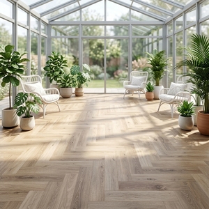 Plancher en <span class=keywords><strong>parquet</strong></span> SPC en chêne 5 mm 6 mm, système de clic, vinyle imperméable, chevrons avec couche d'usure pour maison et hôtel - Product Image 1