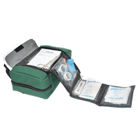 Trousse de premiers secours JCMED verte avec bandes réfléchissantes, trousse de premiers secours de survie avec fournitures médicales d'urgence essentielles