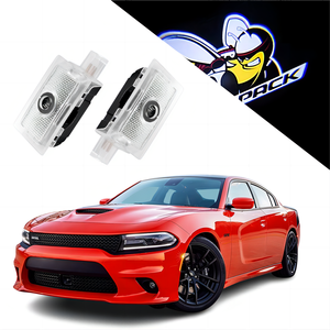 2x Proyectores LED de Logo para Puerta de Coche, Luces de Cortesía Sombra <span class=keywords><strong>Fantasma</strong></span> para Series Dodge Charger, Avenger y Magnum - Product Image 1
