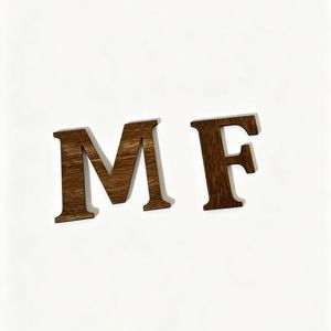 Wooden English <b>Letter</b> Ornaments 26 <b>Letters</b> Set Home <b>Wall</b> Decoration Rustic Style Natural Wood Color - Product Image 3