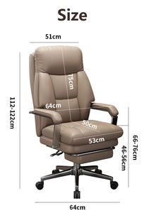 <span class=keywords><strong>Chaise</strong></span> de <span class=keywords><strong>bureau</strong></span> ergonomique inclinable à dossier haut luxueuse, moderne, réglable, douce et durable Ustovian - Product Image 6