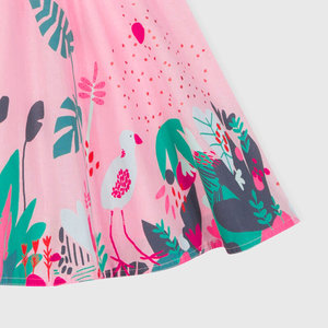 Ventes en gros au Bangladesh, robes pour filles, robes pour enfants, robes à volants en mousseline de soie à fleurs, style halter, été 2020 - Product Image 5