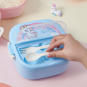 Boîte de séparation à <span class=keywords><strong>bento</strong></span> durable sans Bpa <span class=keywords><strong>Anime</strong></span> pour petit-déjeuner scolaire Conteneurs de stockage des aliments pour enfants et filles Boîte à lunch en plastique - Product Image 4