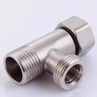 Adaptateur en T de toilette G1/2 T-Valve 304 cuivre pour bain Bidet pulvérisateur douche pour connecter Angle Valve tuyau robinet salle de bain produit
