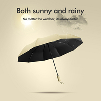 Parapluie pliant personnalisé en gros avec trois fois entièrement automatique portable et résistant aux UV pour adultes