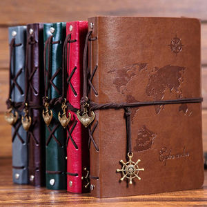 <span class=keywords><strong>2022</strong></span> Vintage 60 Page Journal fait à la main en relief en cuir rouge Album Photo bricolage 18*22cm PU Scrapbook <span class=keywords><strong>carte</strong></span> motif Portable pour - Product Image 1