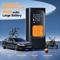 Pompe à pneus électrique portative 150 PSI avec batterie intégrée, compresseur d'air rechargeable, écran LCD, arrêt automatique, pour véhicule et moto