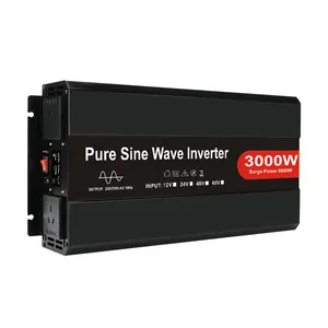 Fabrika fiyat 3000w saf sinüs dalga invertör 48V için 220V güneş invertör anahtarı uzaktan kumanda fonksiyonu ile