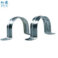 Haute qualité 2 trous U Type galvanisé caoutchouc doublé Clip selle raccords de tuyauterie pince pour conduit électrique