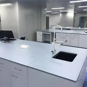 Muebles de laboratorio universitario chino, mesa de trabajo, muebles de laboratorio, banco de trabajo de prueba con fregadero, venta al por mayor