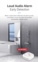 Alarme de fuite d'eau intelligente Tuya, alarme WIFI pour téléphone portable, capteur d'alarme de débordement, capteur d'alarme de fuite d'eau