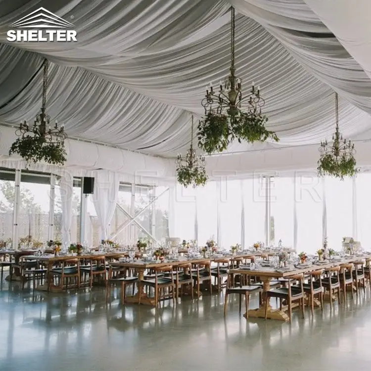 Durable White Wedding Tent Luxury Latest Party Marquee Tent with Liner