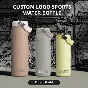 Custom Logo 16oz-50oz Double Wall Stainless Steel Vacuum Cold Resistant Water Bottle Fast Flow Lid Hand Grip for Back School - Product Image 3