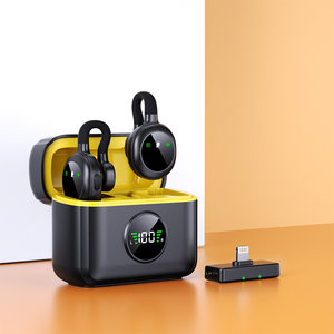Microphone cravate sans fil invisible avec suppression du bruit par IA, rechargeable par USB-C, pour interview, podcast, enregistrement en <span class=keywords><strong>studio</strong></span> - Product Image 5