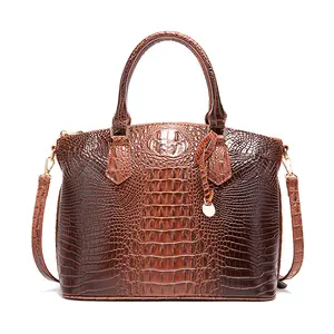 Hot Selling 2024 Chinese Wholesale Vintage Multi Color PU Leather Handbags Crocodile Skin Ladies Shoulder Crossbody Bag Handbag