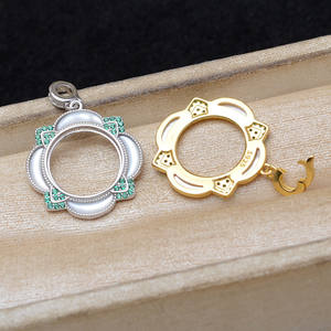 Aretes Colgantes de Plata S925 con Concha de 14.5-14.7mm, Soporte para Anillo, Juego de Conchas de Caballo Retro, Accesorio DIY 6124 - Product Image 3