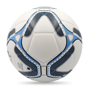 Ballon de Football en PU de taille officielle avec Logo personnalisé imprimé pour Match de Football en cuir