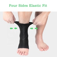 Attelle de cheville tricotée en nylon noir et bleu – Protection complète pour la cheville (matériau, taille, modèle)