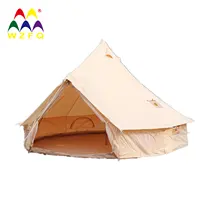 Glamping Camping Tent WZFQ 5M Bell Luxury Canvas Cotton Teepee Glamping Mongolian Waterproof Camping House Family Yurt Tent