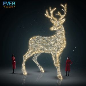 <span class=keywords><strong>Reno</strong></span> 3D LED grande personalizado para decoración de calles, cadena de <span class=keywords><strong>luces</strong></span> de <span class=keywords><strong>reno</strong></span> de Navidad de 220V con clasificación IP65 - Product Image 3