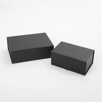 Caja de Regalo de Cartón con Tapa Abatible de Terciopelo Negro de Lujo para Velas |   Empaque Rígido Premium |   Empaque de Regalo Personalizado con Troquelado