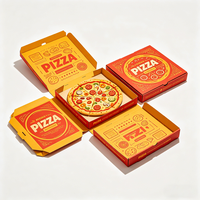 Boîte à pizza écologique personnalisée avec logo, jetable, 9 pouces, en carton ondulé, emballage alimentaire