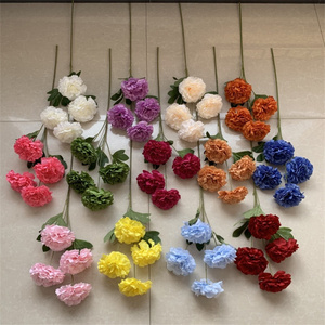 Nouvelles Pivoines Décoratives Artisanales à 4 Têtes, Longues Branches, Fleurs Artificielles pour Mariages, Fêtes et Événements Thématiques - Product Image 1