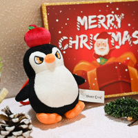 Joli porte-clés en peluche pingouin miniature, jouet à suspendre, adorable peluche moelleuse, porte-clés pingouin pour les amoureux